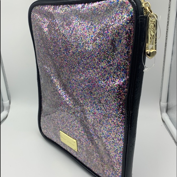 Betsey Johnson silver  glitter iPad tablet case - Picture 4 of 10